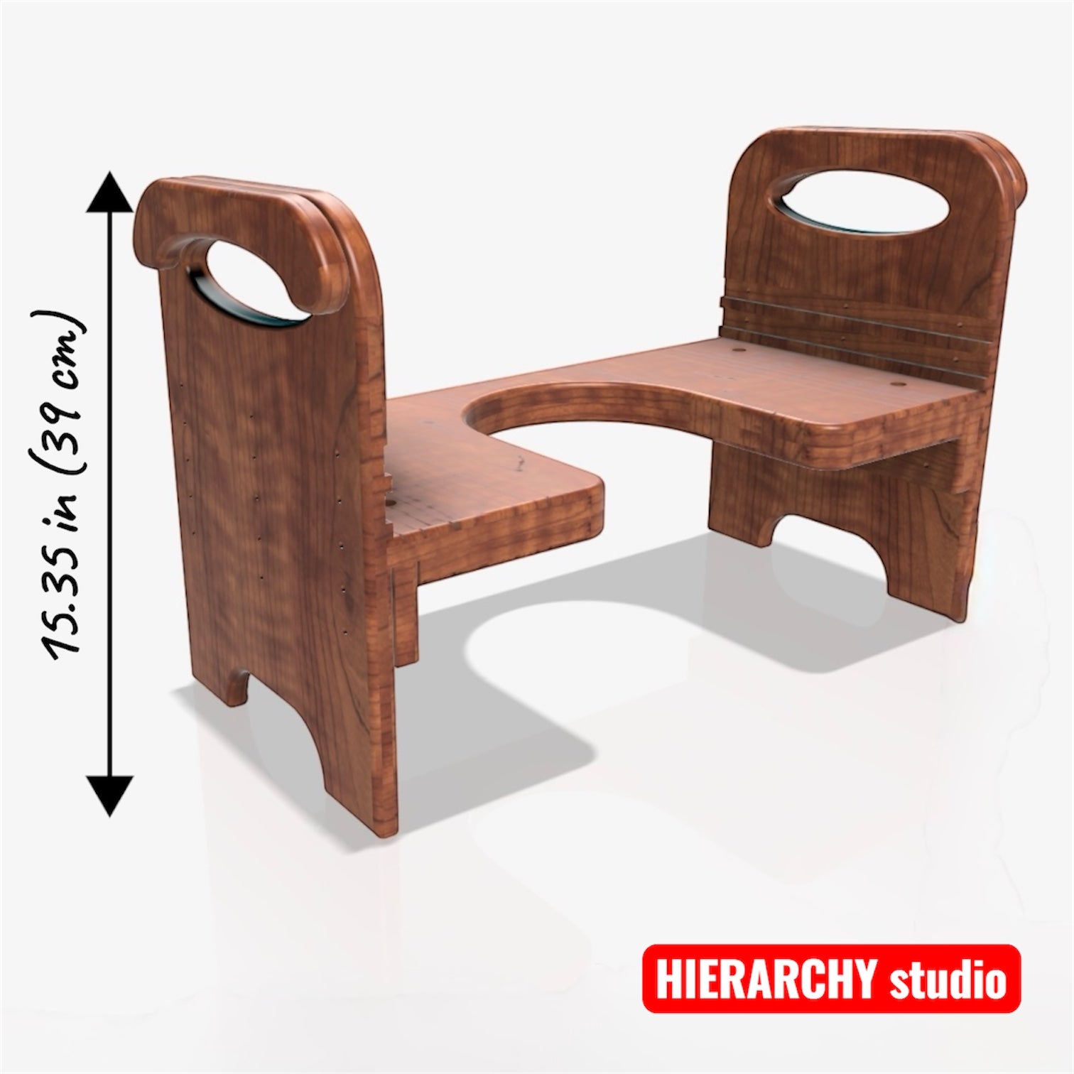 Gesichtssitzstuhl | Höhenverstellbar | Abnehmbare Sitzfläche | 55 cm (21,6 Zoll)