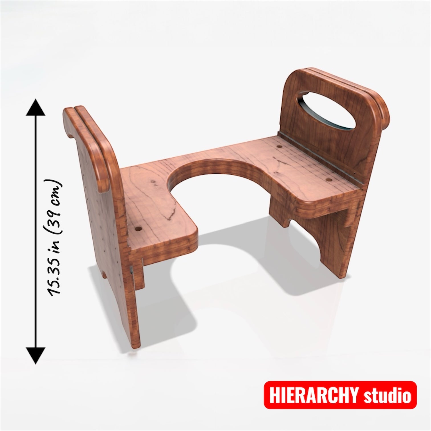 Facesitting Chair | Removable Top Panel | Adjustable Height | 17.7 in (45 cm)