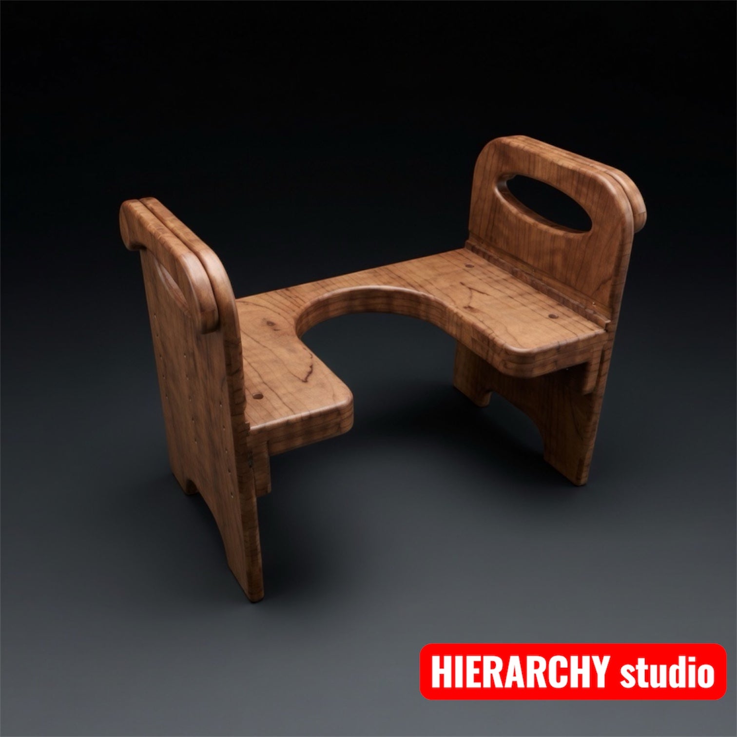 Facesitting Chair | Removable Top Panel | Adjustable Height | 17.7 in (45 cm)