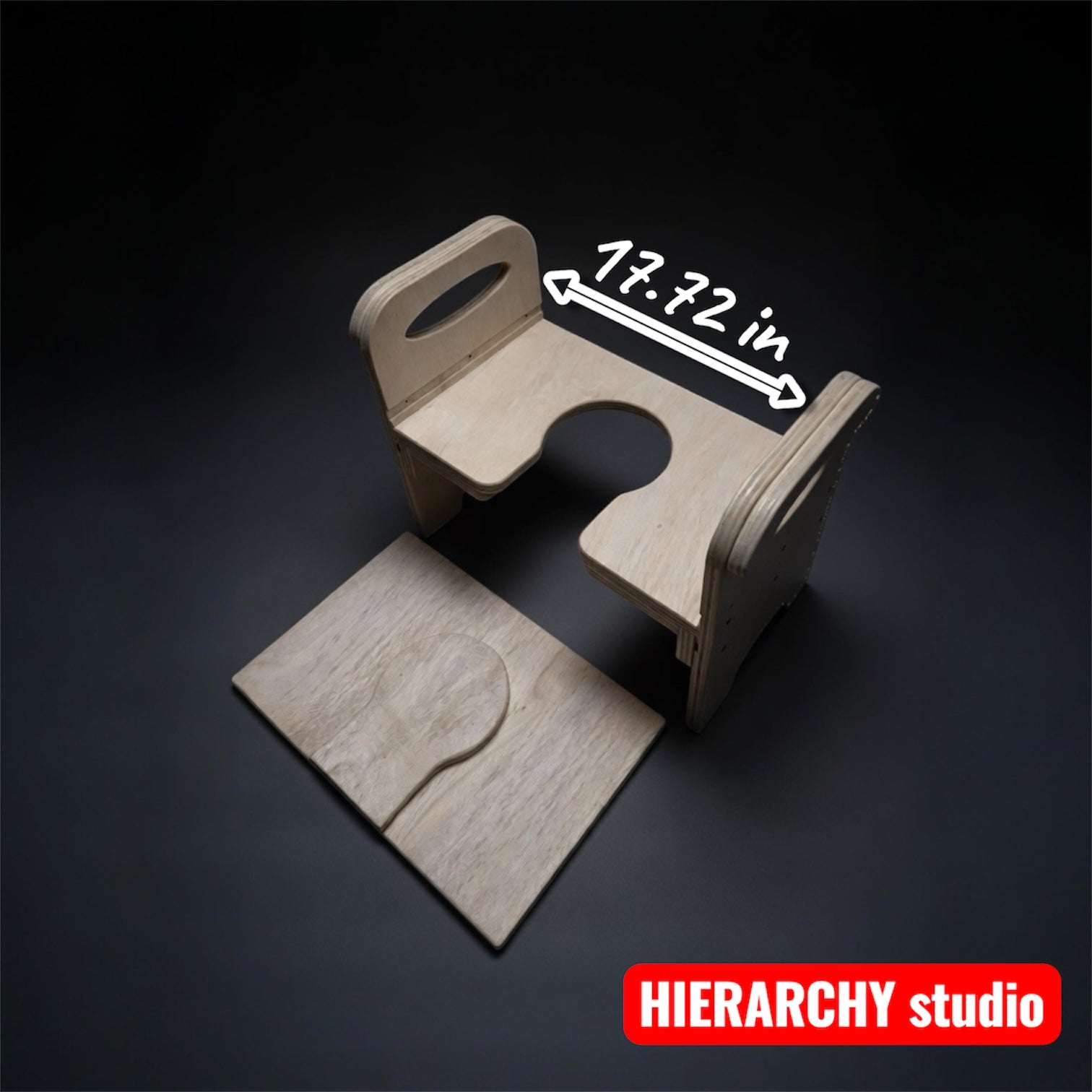 Facesitting Chair | Adjustable Height | Removable Top Panel | 17.7 in (45 cm)