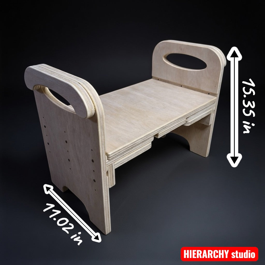Facesitting Chair | Adjustable Height | Removable Top Panel | 17.7 in (45 cm)