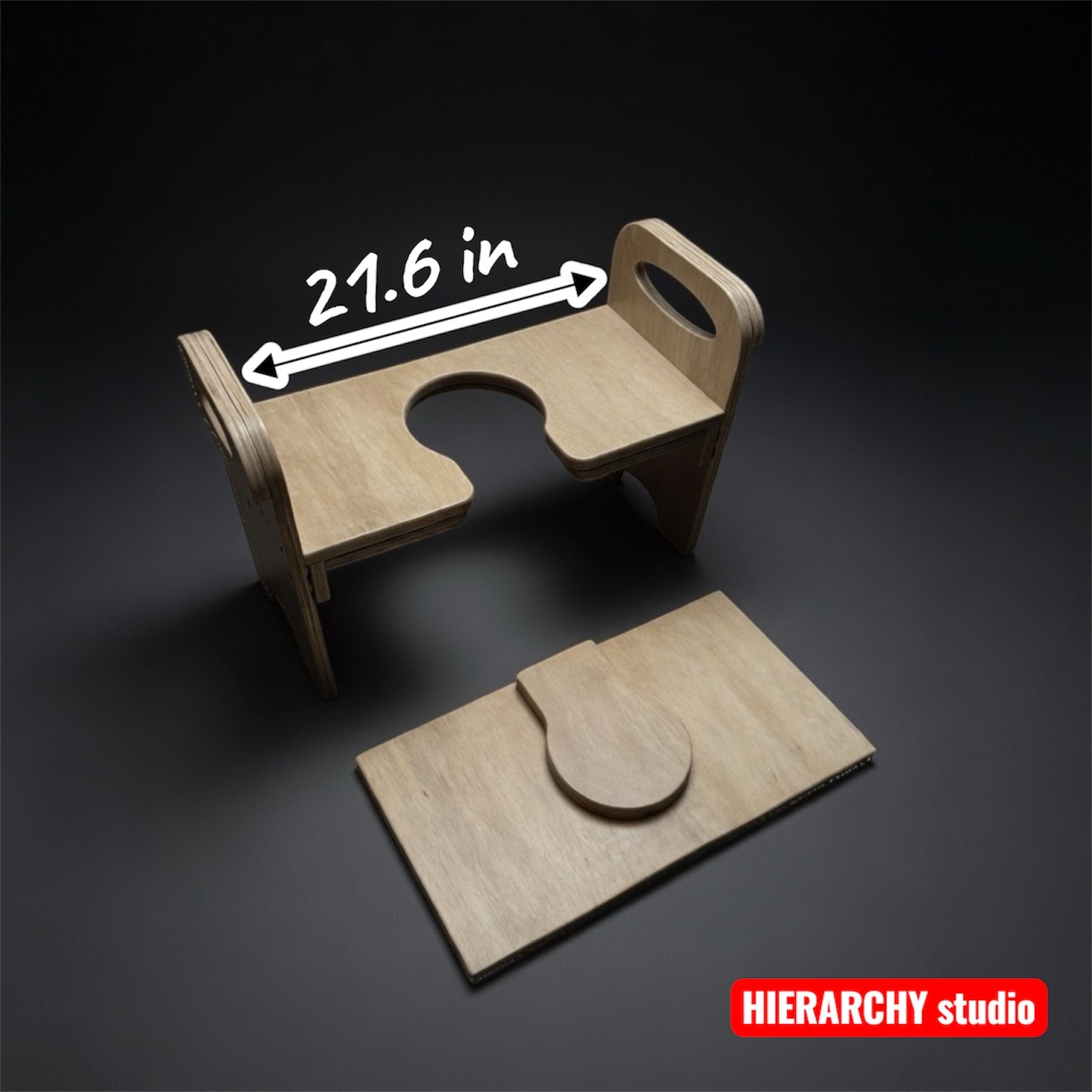 Facesitting Chair | Adjustable Height | Removable Top Panel | 21.6 in (55 cm)