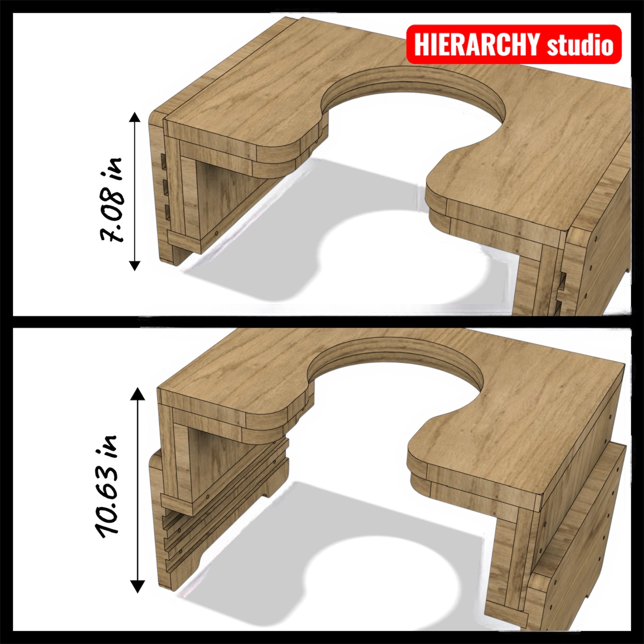 Facesitting Stool  | Adjustable Height | 15.7 in (40 cm)
