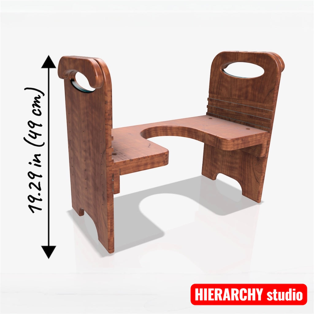 Comfort Version Chair | Removable Top Panel | Adjustable Height |  21.6 in (55 cm)