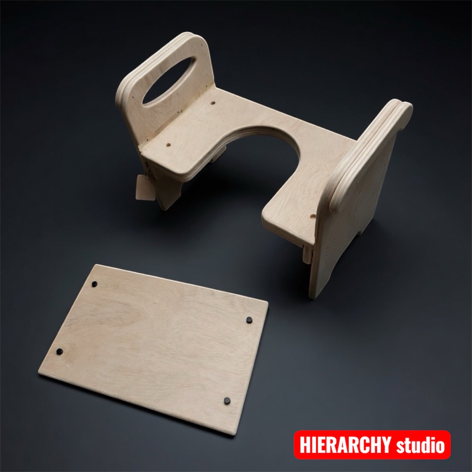 Facesitting Chair | Removable Top Panel | Adjustable Height | 17.7 in (45 cm)