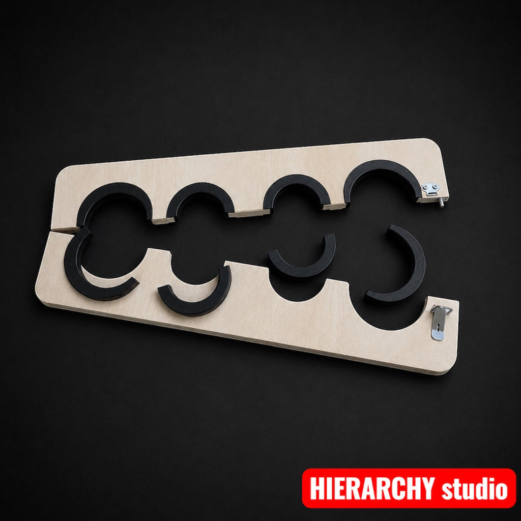 Wooden Restraint Board for Wrists & Ankles with Interchangeable Inserts