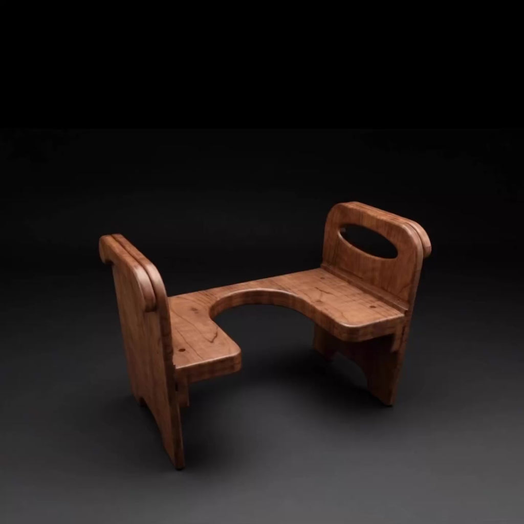 Facesitting Chair | Removable Top Panel | Adjustable Height | 17.7 in (45 cm)